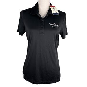 Clique Ron Jaworski Golf Womens Polo Black Medium M New
